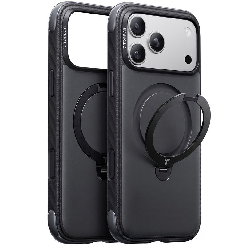 Θήκη Torras Ostand Q3 Rugg MagSafe Black iPhone 18 Pro Max/17 Pro Max