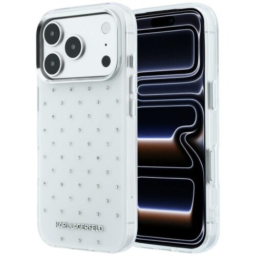 Θήκη Karl Lagerfeld IML Rhinestones Allover White iPhone 18 Pro/17 Pro
