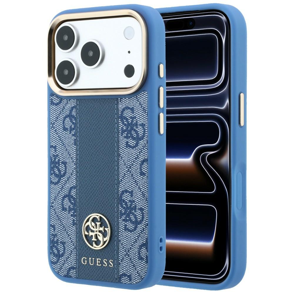 Θήκη Guess 4G Stripe Round Classic Logos Magsafe Blue iPhone 18 Pro Max/17 Pro Max