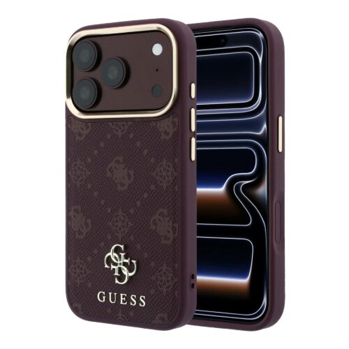 Θήκη Guess Peony 4G Small Logo Magsafe Burgundy iPhone 18 Pro/17 Pro