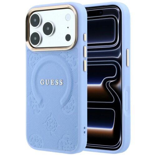 Θήκη Guess Saffiano Peony & Ring Magsafe Blue iPhone 18 Pro Max/17 Pro Max