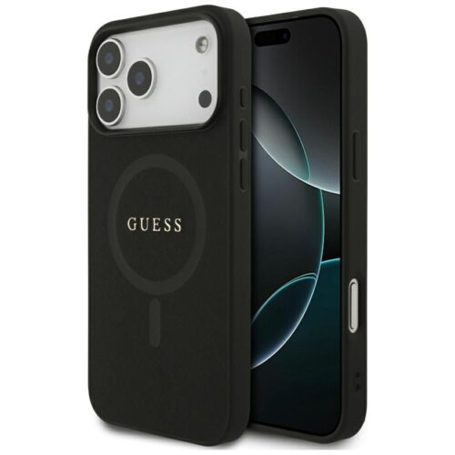 Θήκη Guess Saffiano Classic Logo Magsafe Black iPhone 18 Pro Max/17 Pro Max