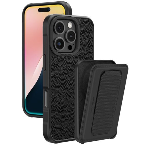 Θήκη με Stand και Holder AmazingThing Glamour Luxe Pack Black iPhone 16 Pro Max