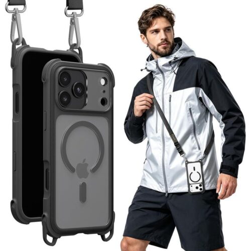 Θήκη MagEasy Odyssey Strap M Rugged with Lanyard Magsafe Black iPhone 18 Pro Max/17 Pro Max