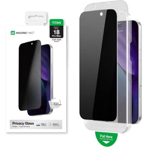 AmazingThing Titan Matte Privacy Tempered Glass iPhone 18 Pro Max