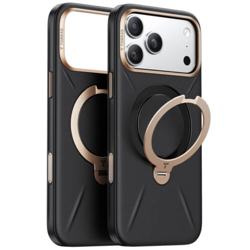 Θήκη Torras Ostand Q3 VegSkin MagSafe Black iPhone 18 Pro Max/17 Pro Max