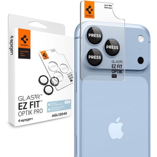 (2-Pack) Spigen Glass tR EZ Fit Optik Pro Camera Lens Protector Light Blue iPhone 18 Pro Max/18 Pro