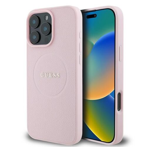 Θήκη Guess Grained Gold Ring Magsafe Pink iPhone 15 Pro Max