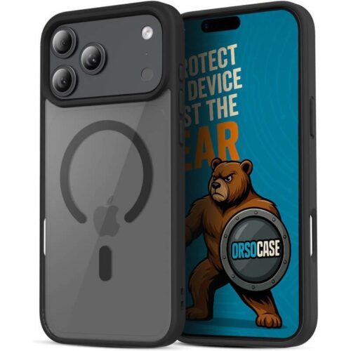 Θήκη Orso Composite MagSafe Clear Black iPhone 18 Pro Max/17 Pro Max