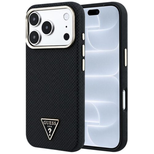 Θήκη Guess Kevlar Triangle Logo Magsafe Black iPhone 18 Pro Max/17 Pro Max