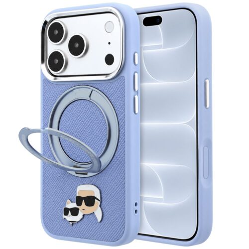 Θήκη Karl Lagerfeld 360 Karl Choupette Pin MagSafe Light Blue iPhone 18 Pro Max/17 Pro Max