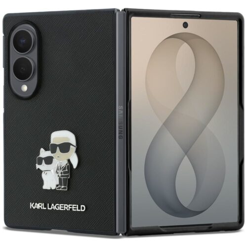 Θήκη Karl Lagerfeld Saffiano Karl&Choupette Metal Pin MagSafe Black Samsung Galaxy Z Fold 8