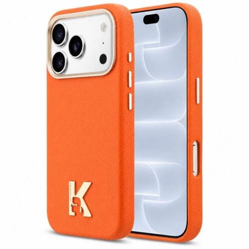 Θήκη Karl Lagerfeld Leather with K Head Logo MagSafe Orange iPhone 18 Pro Max/17 Pro Max