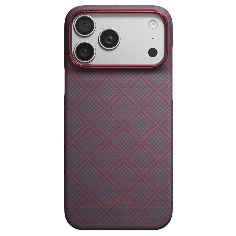 Θήκη Pitaka Ultra-Slim Edge MagSafe Argyle Blue Red iPhone 18 Pro Max/17 Pro Max