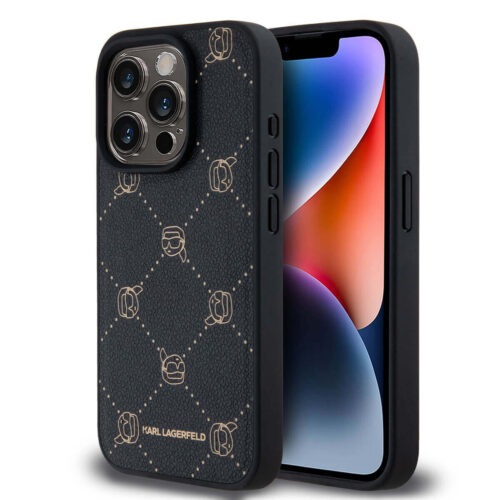 Θήκη Karl Lagerfeld Leather Karl Head MagSafe Black iPhone 15 Pro Max