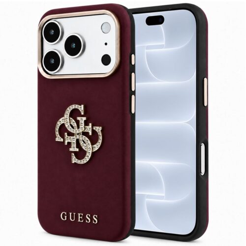 Θήκη Guess Smooth Big Strass Logo Burgundy iPhone 18 Pro Max/17 Pro Max